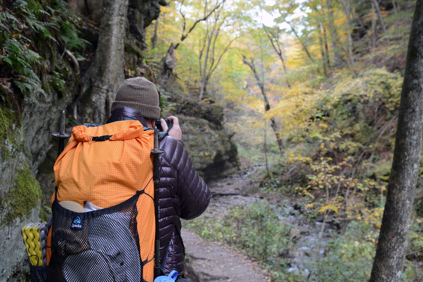 Gillie takes photo in Parfrey's Glen